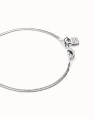 Flat Snake Chain Bracelet - Silver