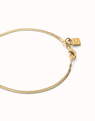 Flat Snake Chain Bracelet - Gold