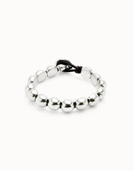 Leather Bracelet With Small Round Beads