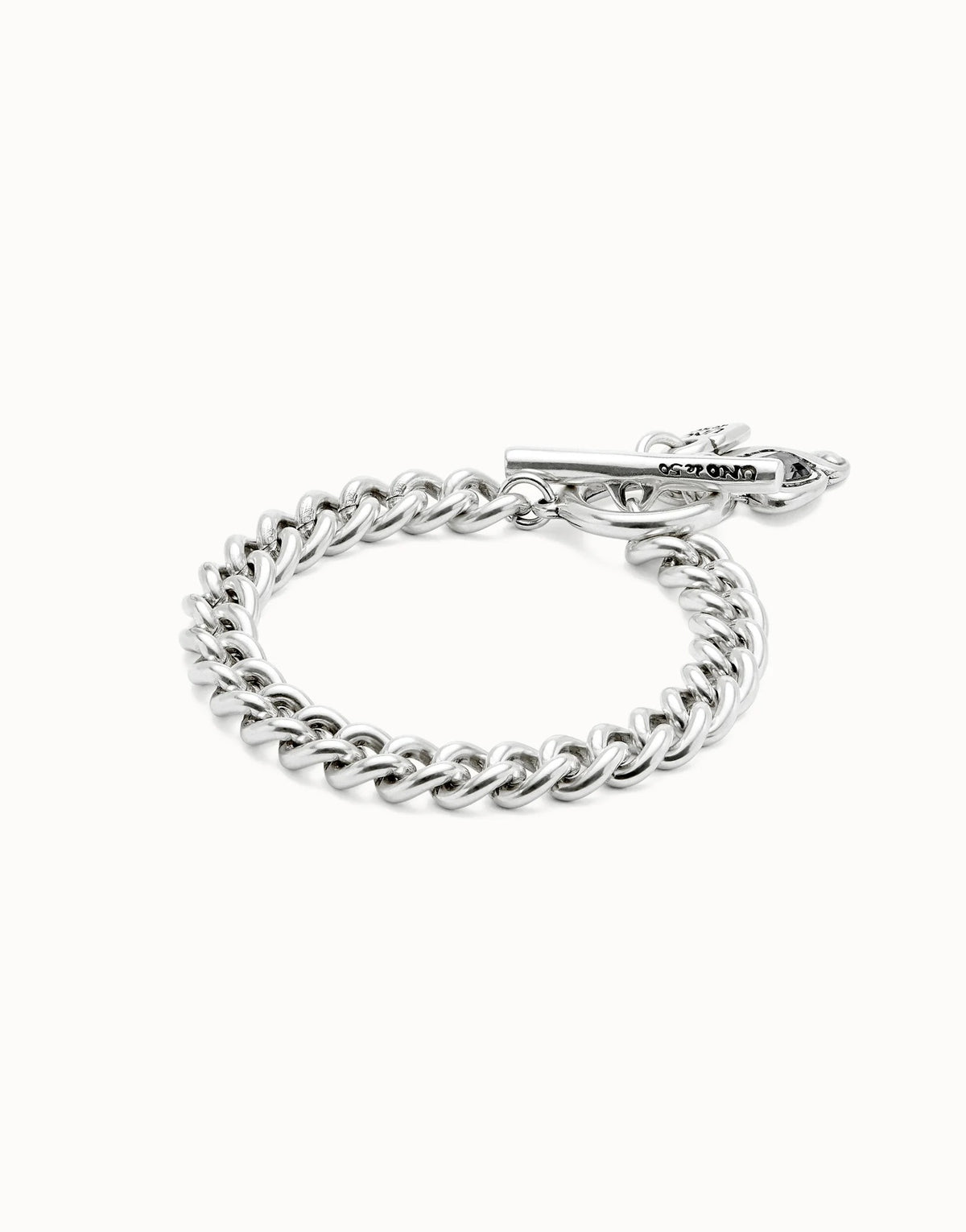 Curb Link Chain Bracelet With Charms