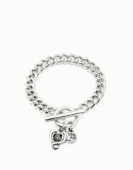 Curb Link Chain Bracelet With Charms