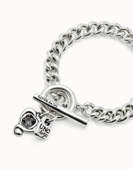 Curb Link Chain Bracelet With Charms