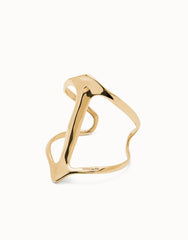 Cuff Bracelet With Stingray Structure - Gold