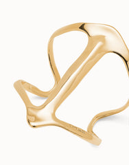 Cuff Bracelet With Stingray Structure - Gold