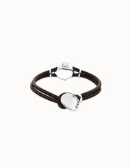Leather Bracelet With A Green Emerald Faceted Crystal
