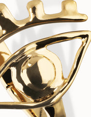Metal Allot Rigid Bracelet Plated In Gold 18K With An Eye Detail
