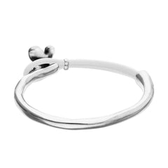 Silver and White Flutter Bracelet