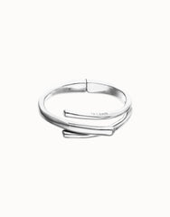 Sterling Silver Plated Alloy Bracelet In The Shape Of A Tube
