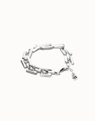 Sterling Silver Plated Alloy Bracelet With Links