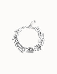 Sterling Silver Plated Alloy Bracelet With Links
