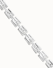 Sterling Silver Plated Alloy Bracelet With Links