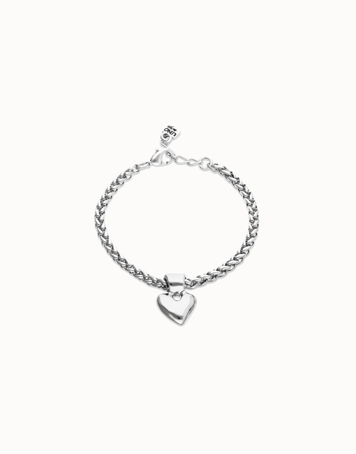 Bracelet With Heart Detail Plated In Sterling Silver