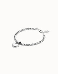 Bracelet With Heart Detail Plated In Sterling Silver