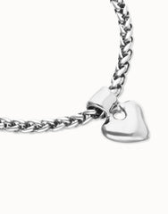 Bracelet With Heart Detail Plated In Sterling Silver