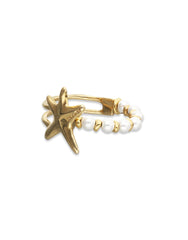 Bracelet Orion With Pearls and Starfish - Gold