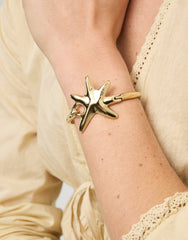 Bracelet Stellaris Bangle With Starfish - Gold