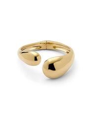 Bracelet Corium Bangle Bracelet With Two Irregular Drops - Gold