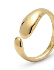 Bracelet Corium Bangle Bracelet With Two Irregular Drops - Gold