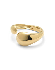 Bracelet Corium Bangle Bracelet With Two Irregular Drops - Gold
