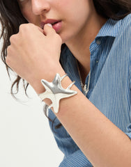 Bracelet Starborn Doble Bangle Bracelet With Starfish - Silver