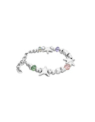 Espectro Elastic Bracelet With Multicolored Crystals and Starfish