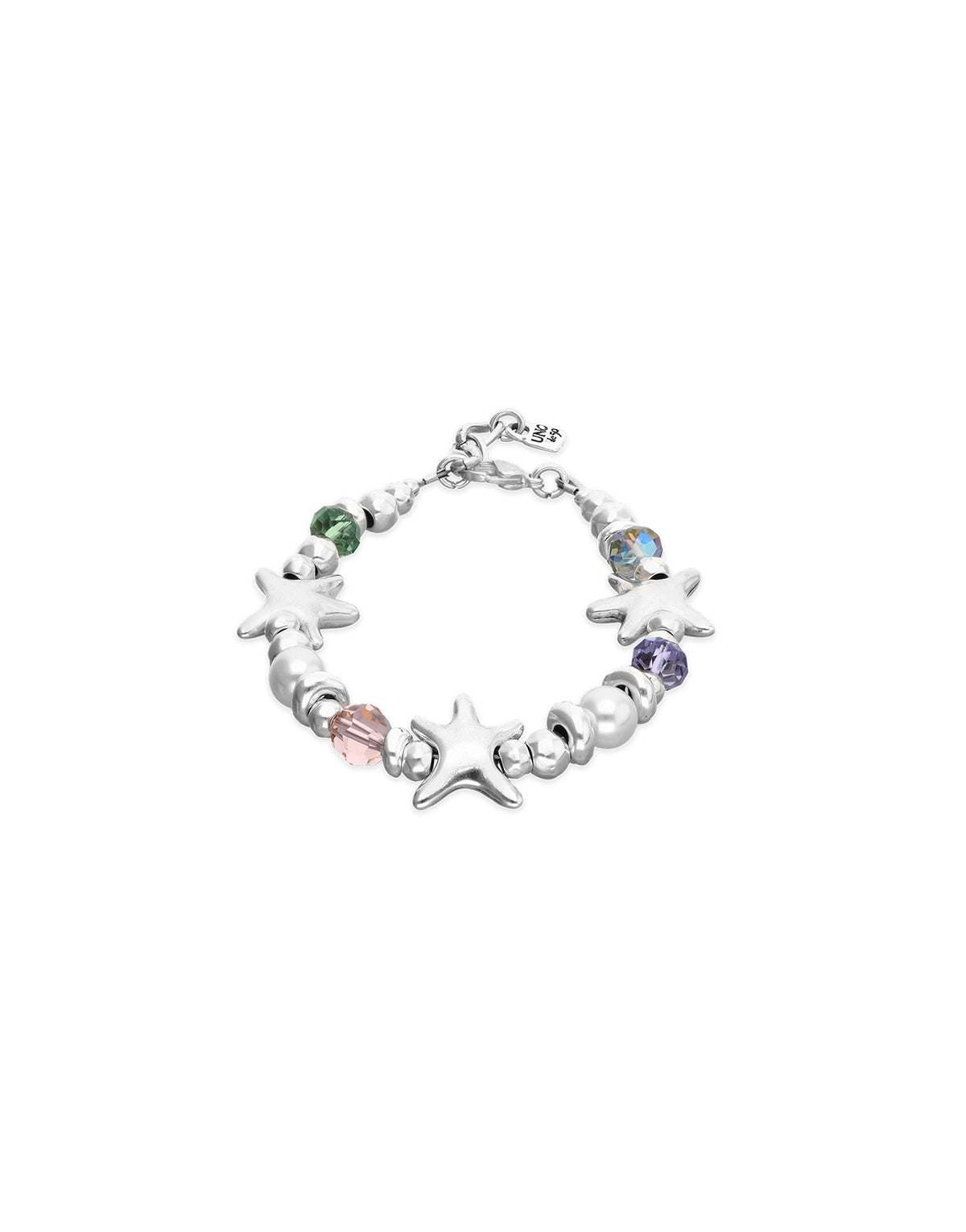 Espectro Elastic Bracelet With Multicolored Crystals and Starfish