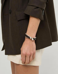 Bracelet Anima Leather With Two Drops