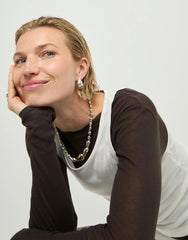 Earrings Corium Drop-Shaped Earrings - Silver
