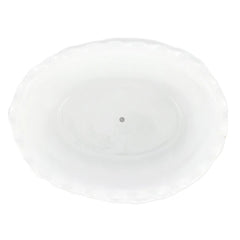 Rustic Garden White Ruffle Oval Planter