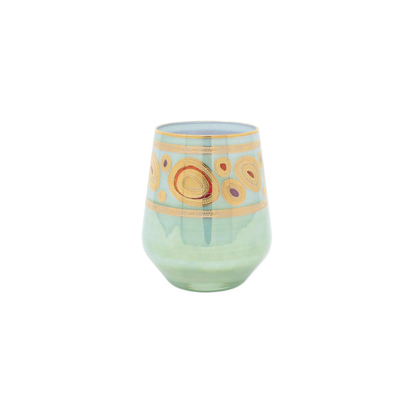 Regalia Stemless Wine Glass, Aqua