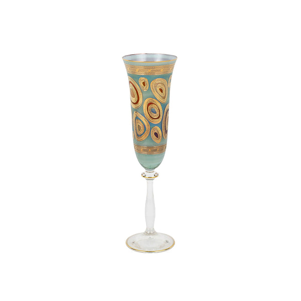 Regalia Champagne Glass, Aqua