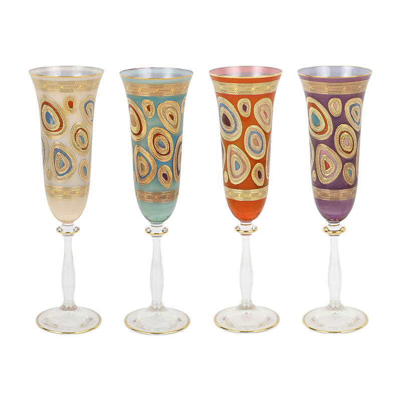 Regalia Assorted Champagne Glasses - Set Of 4