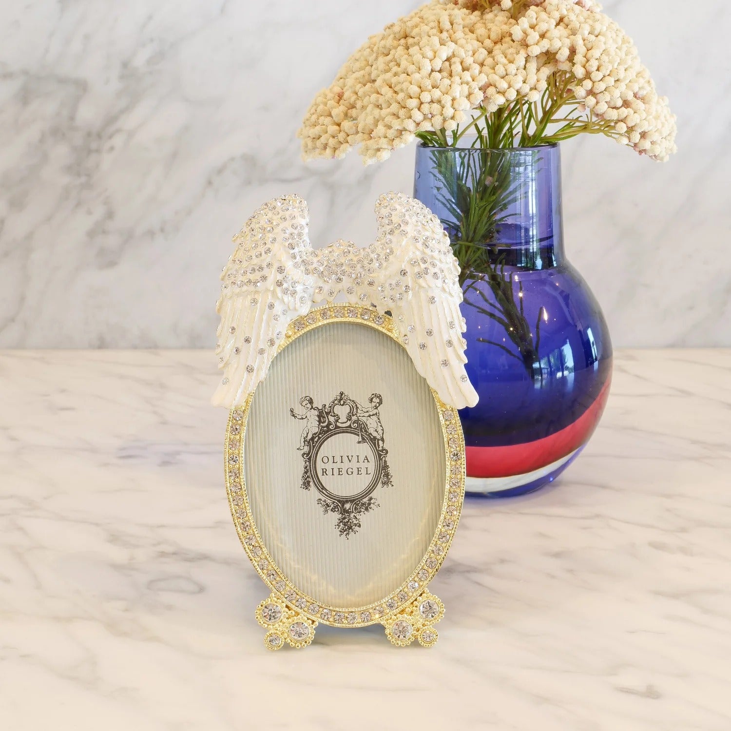 Angel Wings 2.5" x 3.5" Frame - Gold