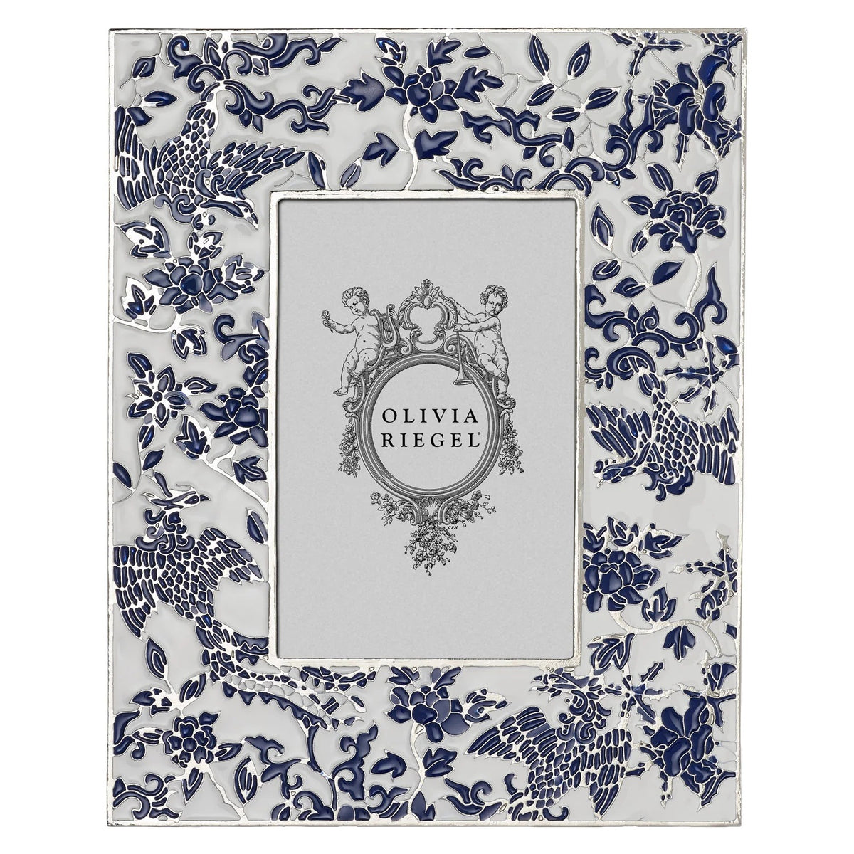 Blue & White Imperial Phoenix Frame 4" x 6"