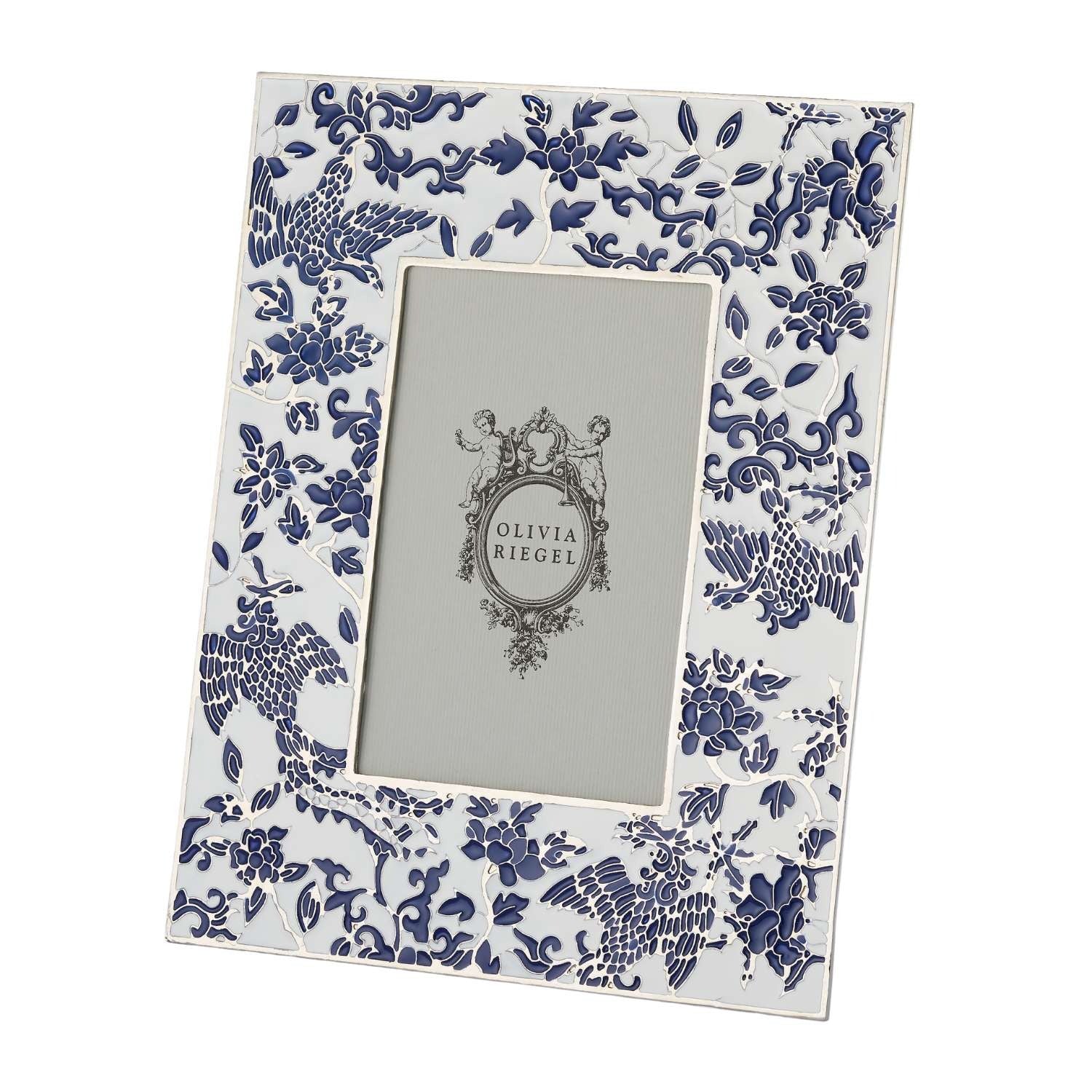 Blue & White Imperial Phoenix Frame 4" x 6"