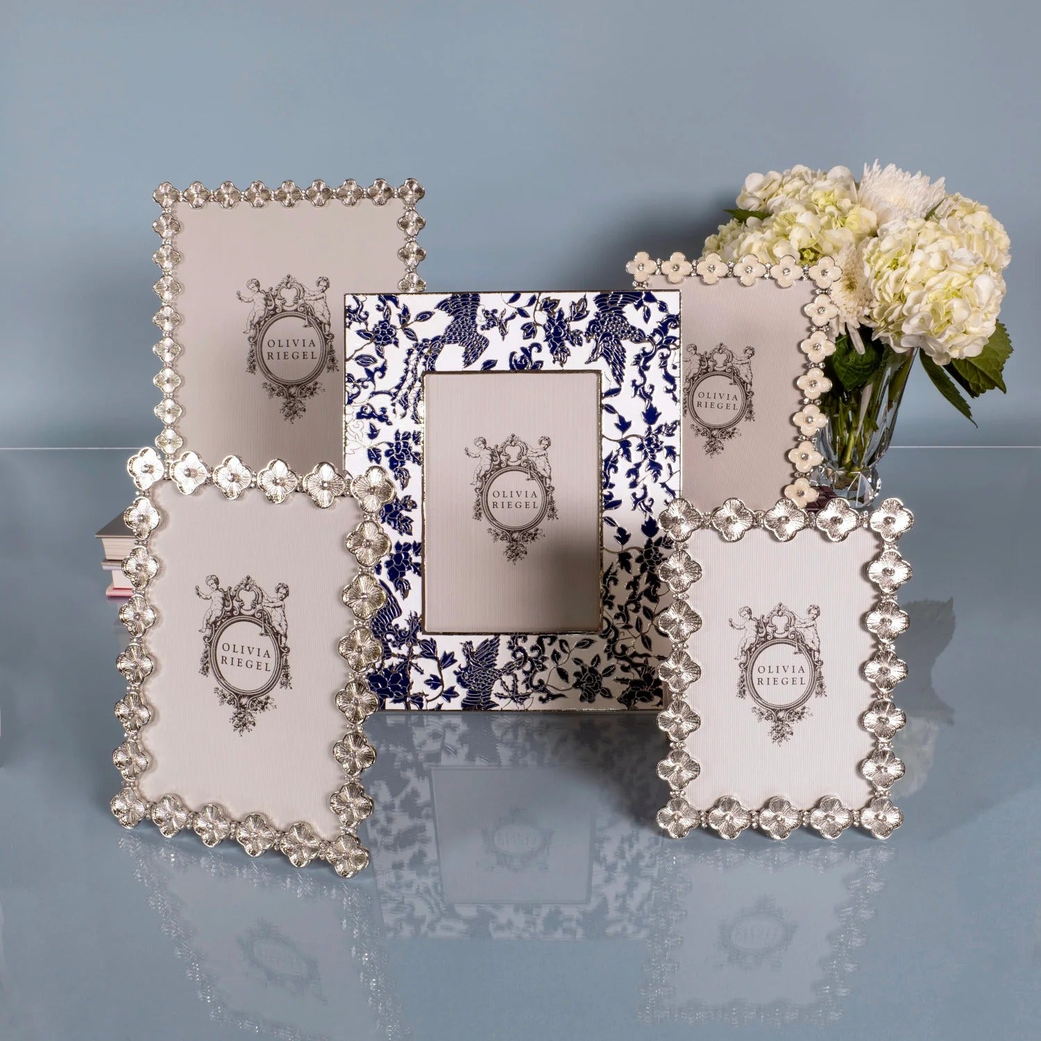 Blue & White Imperial Phoenix Frame 4" x 6"