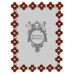 Gold Enamel Clover Picture Frame 5" x 7"