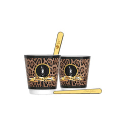 Set 2 porcelain cups and 2 stirrers Bialetti x Dolce&Gabbana Leopardo