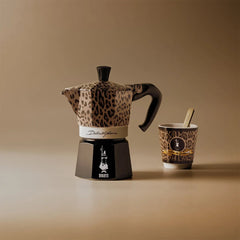 Set 2 porcelain cups and 2 stirrers Bialetti x Dolce&Gabbana Leopardo