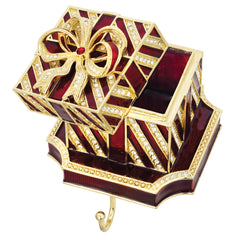 Gift Box Stocking Holder - Red