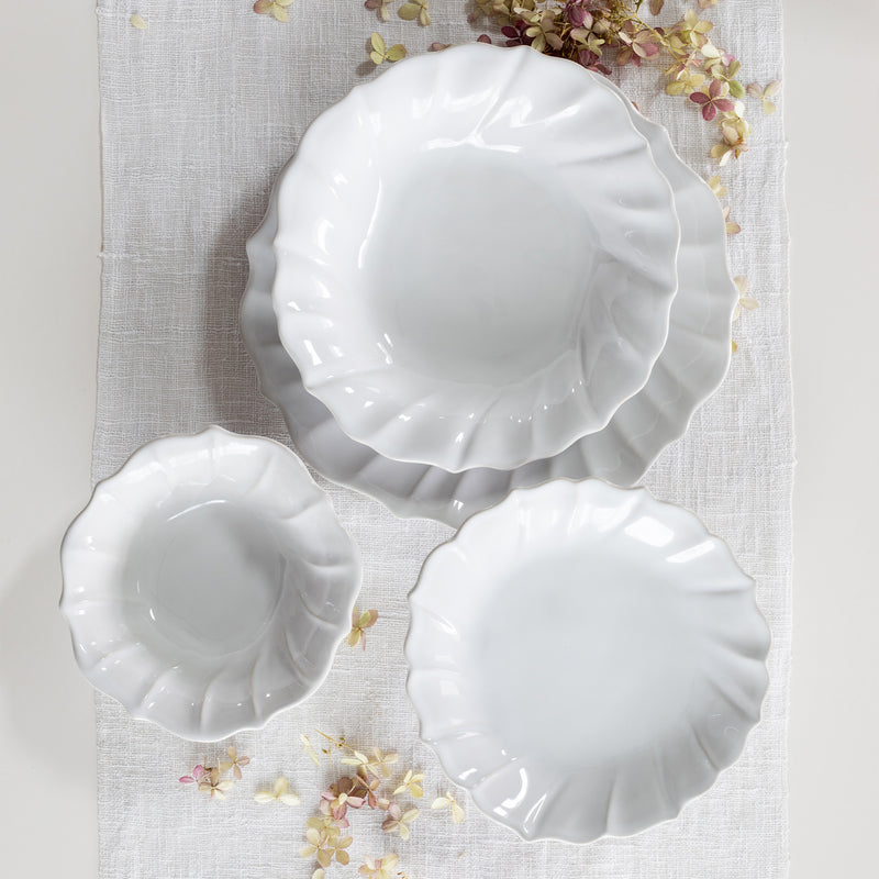 Incanto Stone Ruffle Four-piece Place Setting