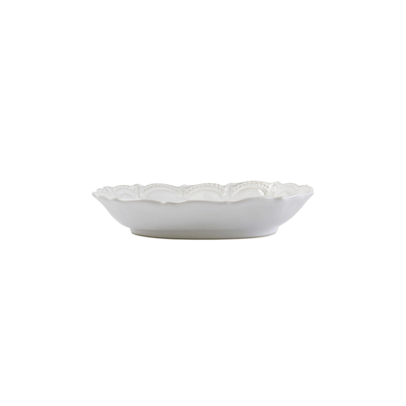 Incanto Stone White Lace Small Oval Bowl