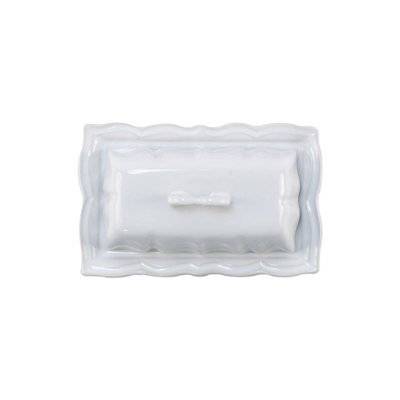 Incanto Stone White Baroque Butter Dish