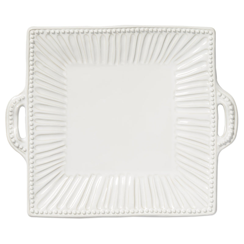 Incanto Stone Stripe Square Handled Platter