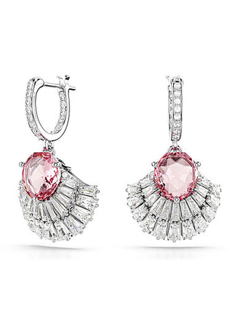Idyllia Drop Pierced Earrings Shell Pink/White