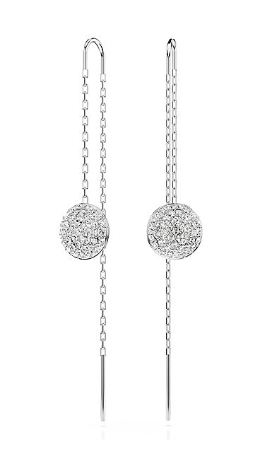 Meteora Drop Pierced Earrings Chain White