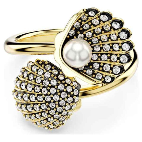 Idyllia Open Shell Ring Pearl White/Gold Size 55 Medium
