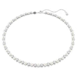 Matrix All Around Tennis Necklace White Pearl