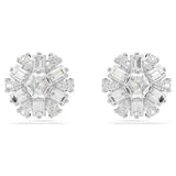 Idyllia Stud Pierced Earrings Snowflake White