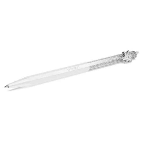 Crystalline ballpoint pen Octagon shape, Snowflake, White, White lacquered